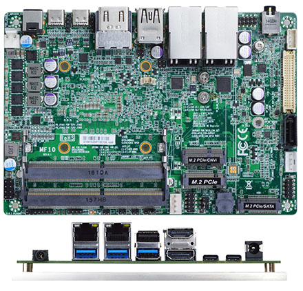 Jetway MF10-90 (Intel Tiger Lake-U i5-1135G7 SoC) [PCIe 4.0, 2x LAN, 4x HDMI/DP]